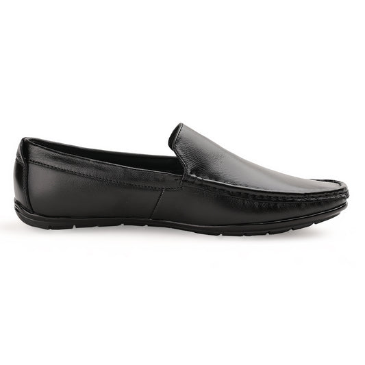 Chamda Men’s Black Slip-On Loafers