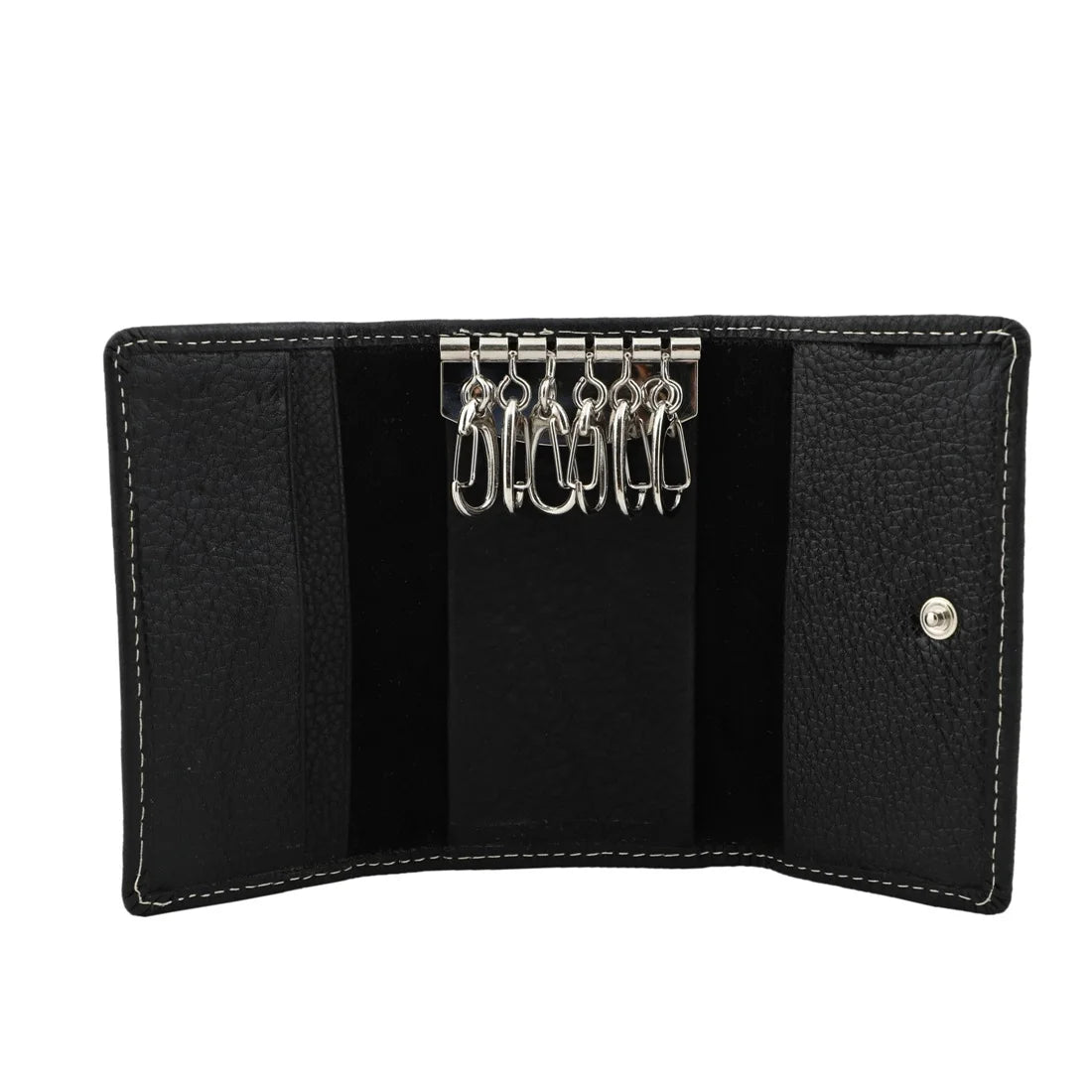 Chamda Black Leather Keypouch Key Case