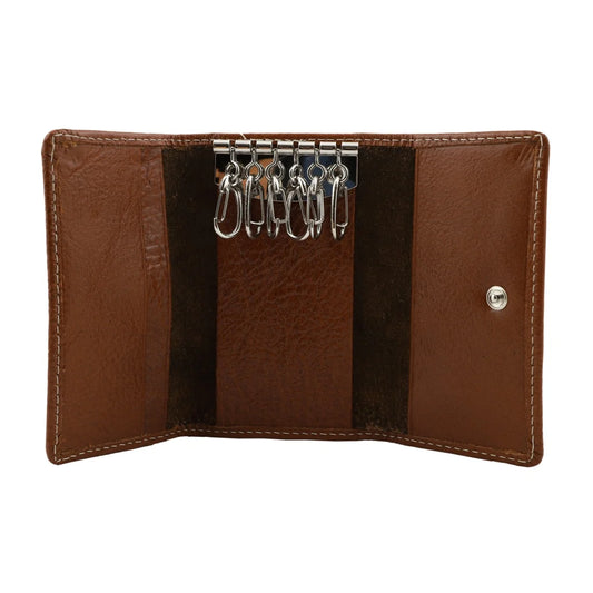Chamda Tan Leather Keypouch Key Case