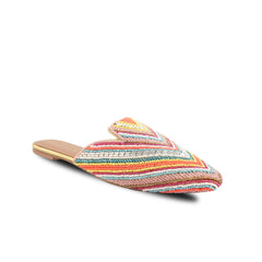 Chamda Women’s Multicolor Hand-Beaded Slip-On Mules