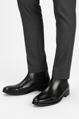 Chamda Black Chelsea Boot - Lower Leg Model Shot